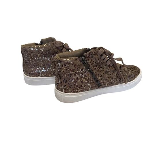 Corky's  Hey Girl Imagine Metallic Leopard Print Lace Up High Top Sneaker Sz8 - Picture 3 of 10